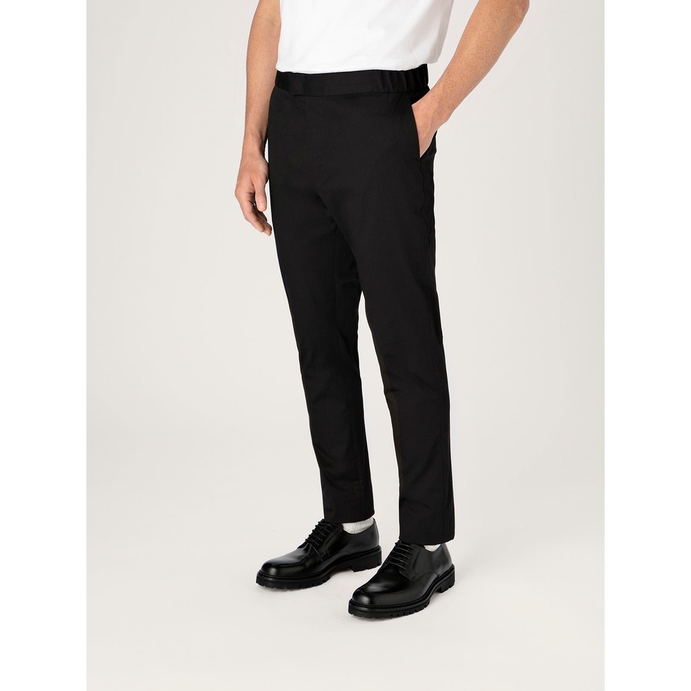 L'Estrange LONDON The 24 Trouser Black Slim Fit Elastic Waist Mens Size S